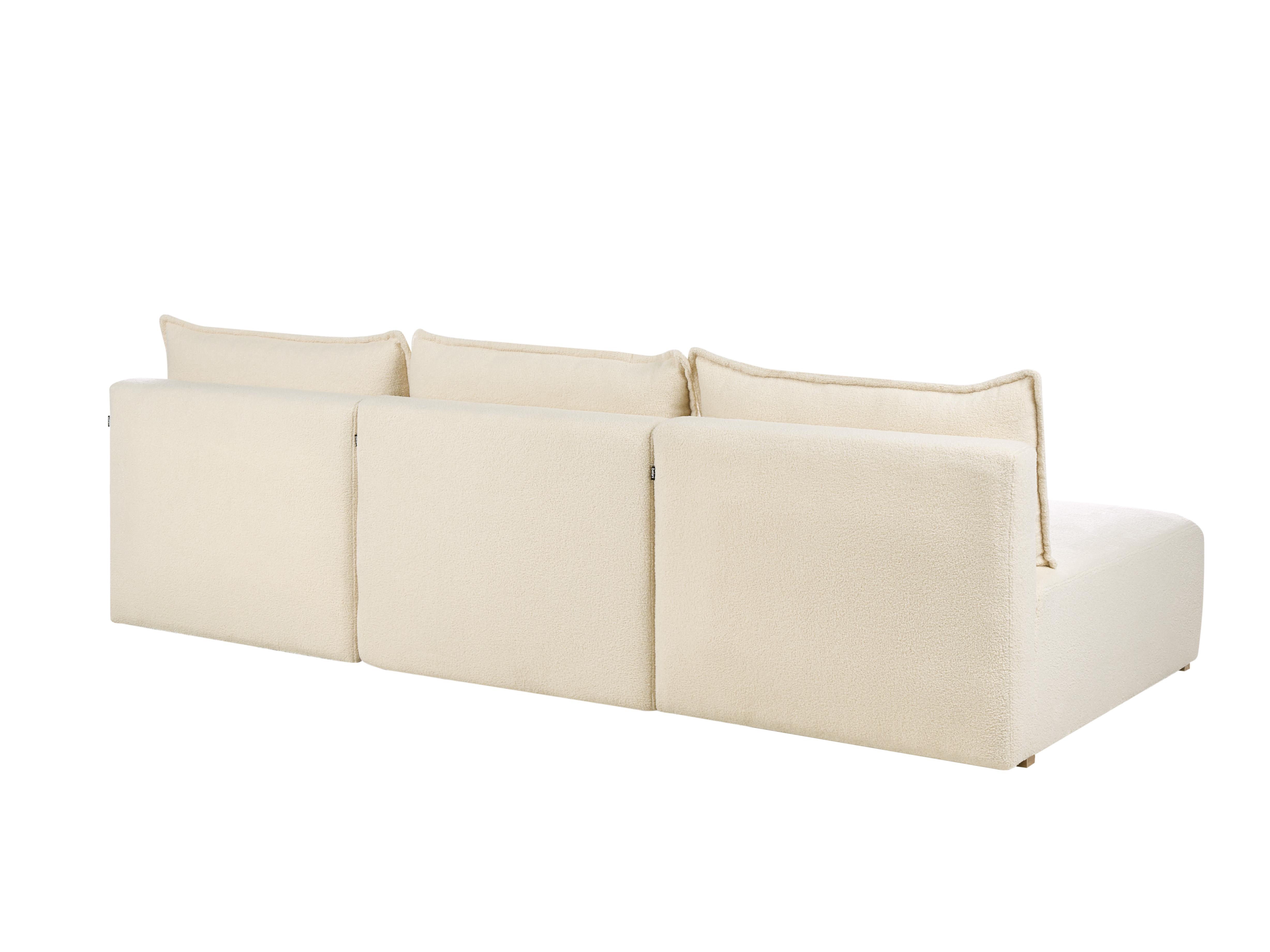 Modulaire U-vormige bank NERBO Bouclé Gebroken wit