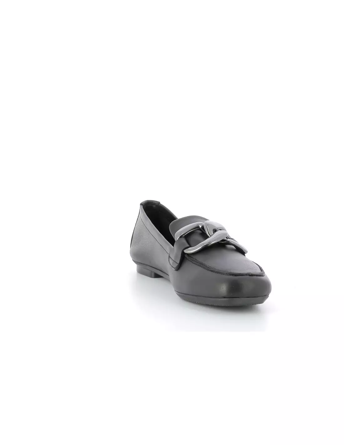 REQINS HASTER CUIR - Mocassins & bateaux Noir