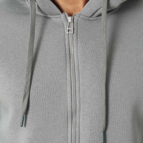 Sweat Zippé Capuche Gris