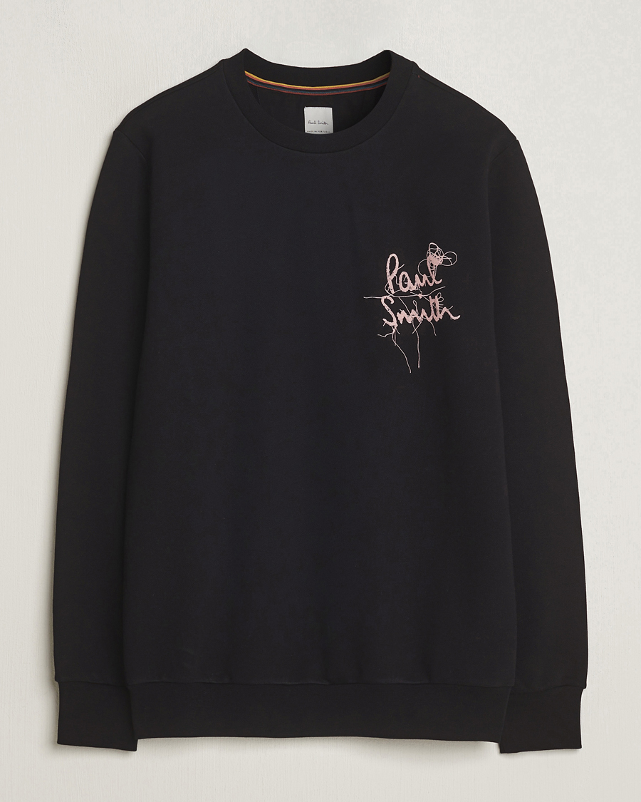 Paul Smith Logo Printed Crew Neck Sweatshirt Black