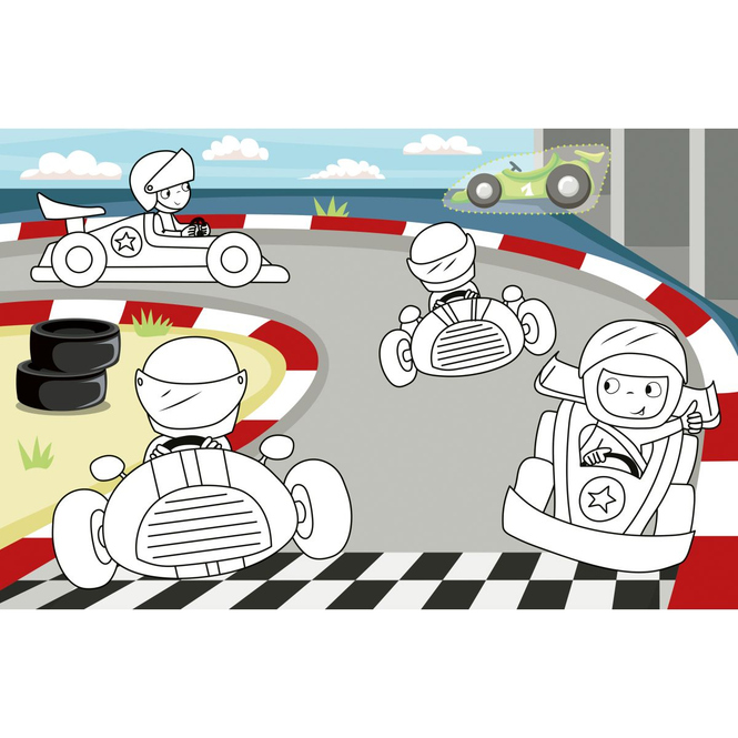 Mein kleines Sticker-Malbuch - Fahrzeuge