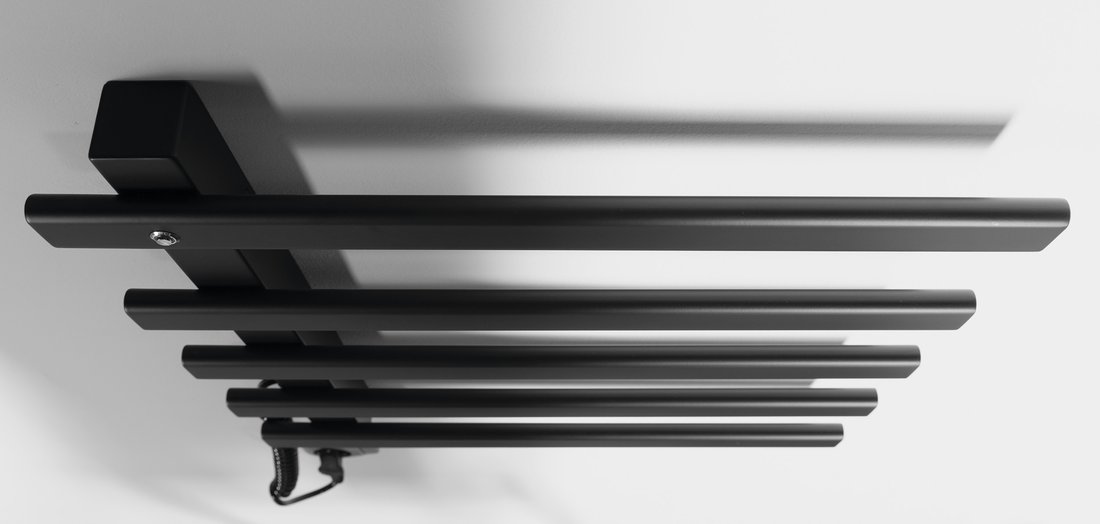 Sapho Elcor elektrische radiator mat zwart 48x52cm 85W