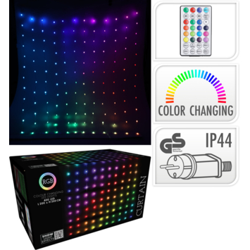 Gordijnverlichting multicolor 200 x 200 xm