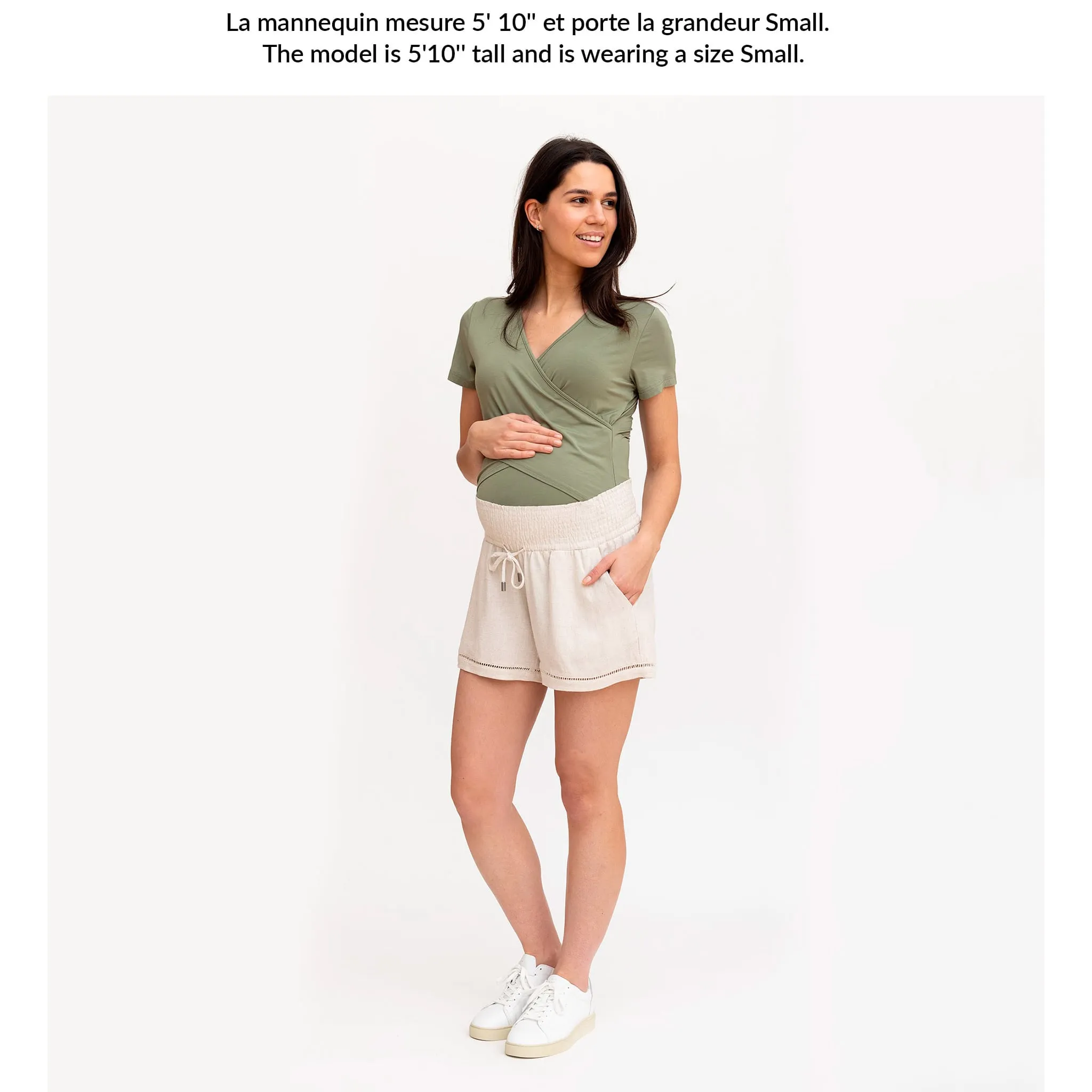 Bella Maternité T-Shirt Allaitement Sauge