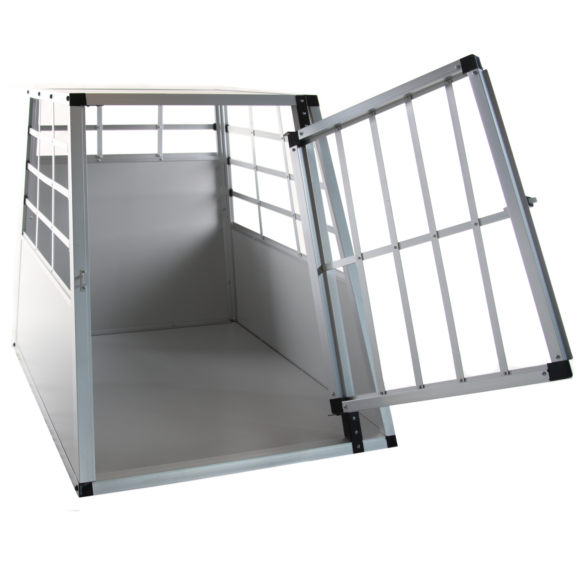 Hundebox Alu M grau