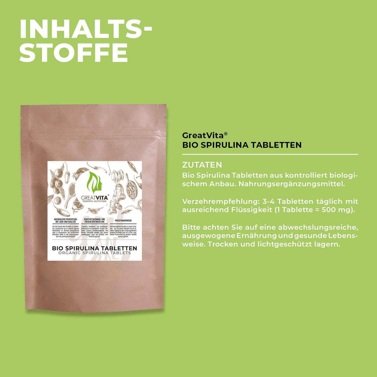 GreatVita Bio Spirulina Tabletten