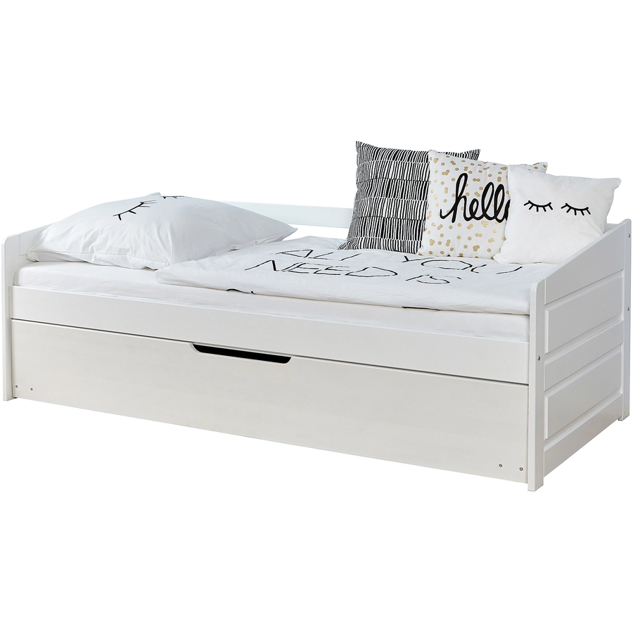 TiCAA Sofabett Micki Buche weiß mit Zusatzbett