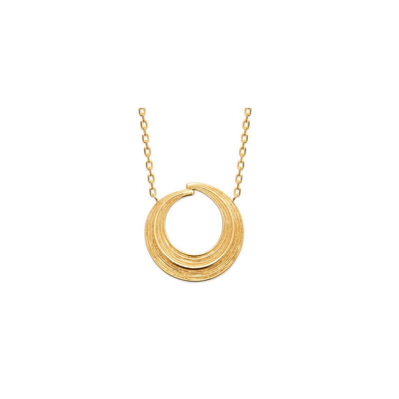 Collier fantaisie circulaire pour femme strié ROMANE - Bijoux Privés Discovery