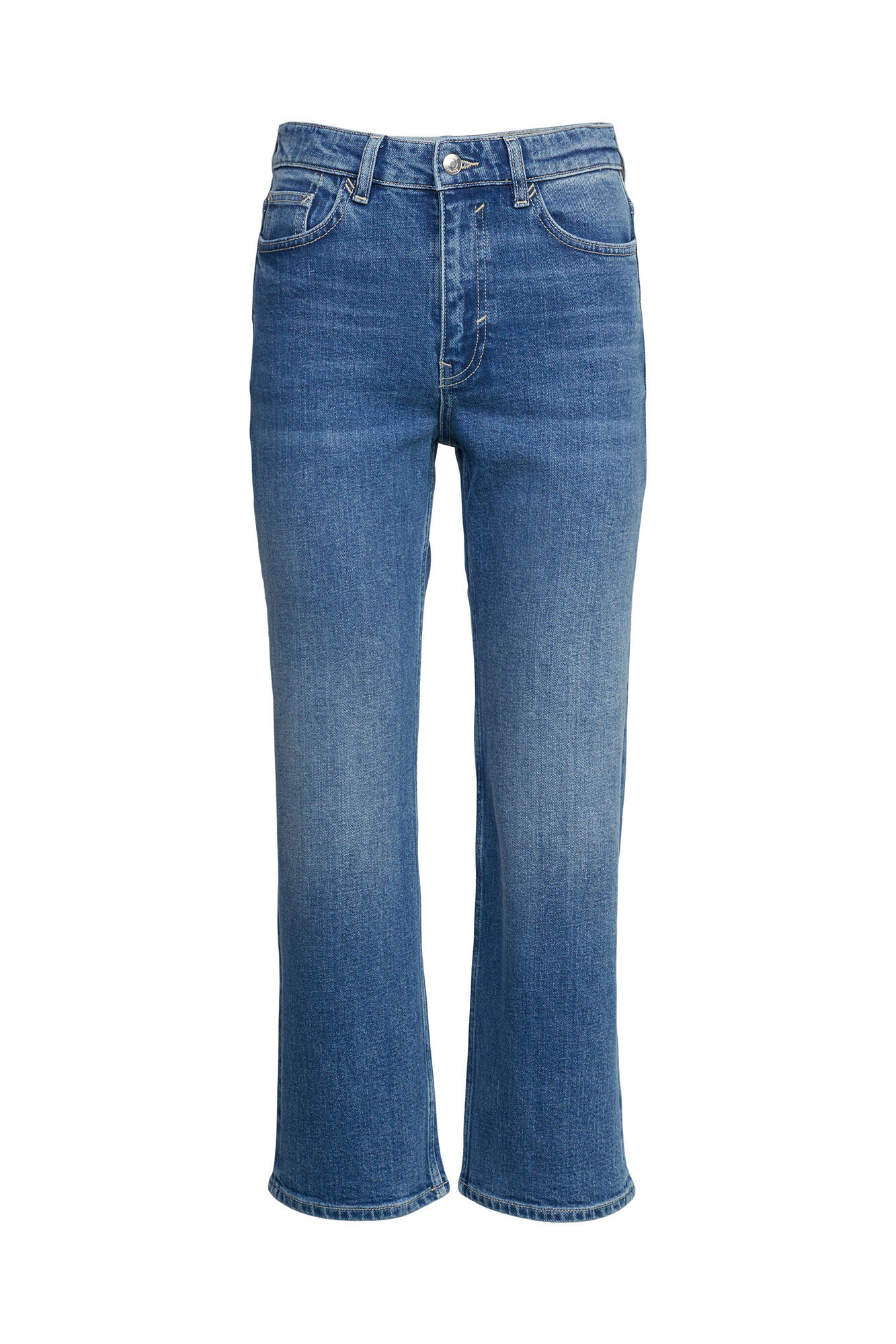 Calça jeans flare de 5 bolsos - Azul