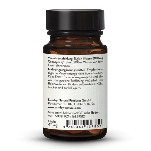 Sunday Natural Products  Coenzym Q10 Kaneka Ubiquinol ®100 mg
