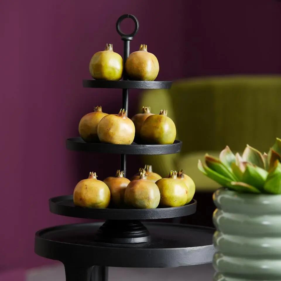 Etagère Marozu - Zwart - 3 Laags