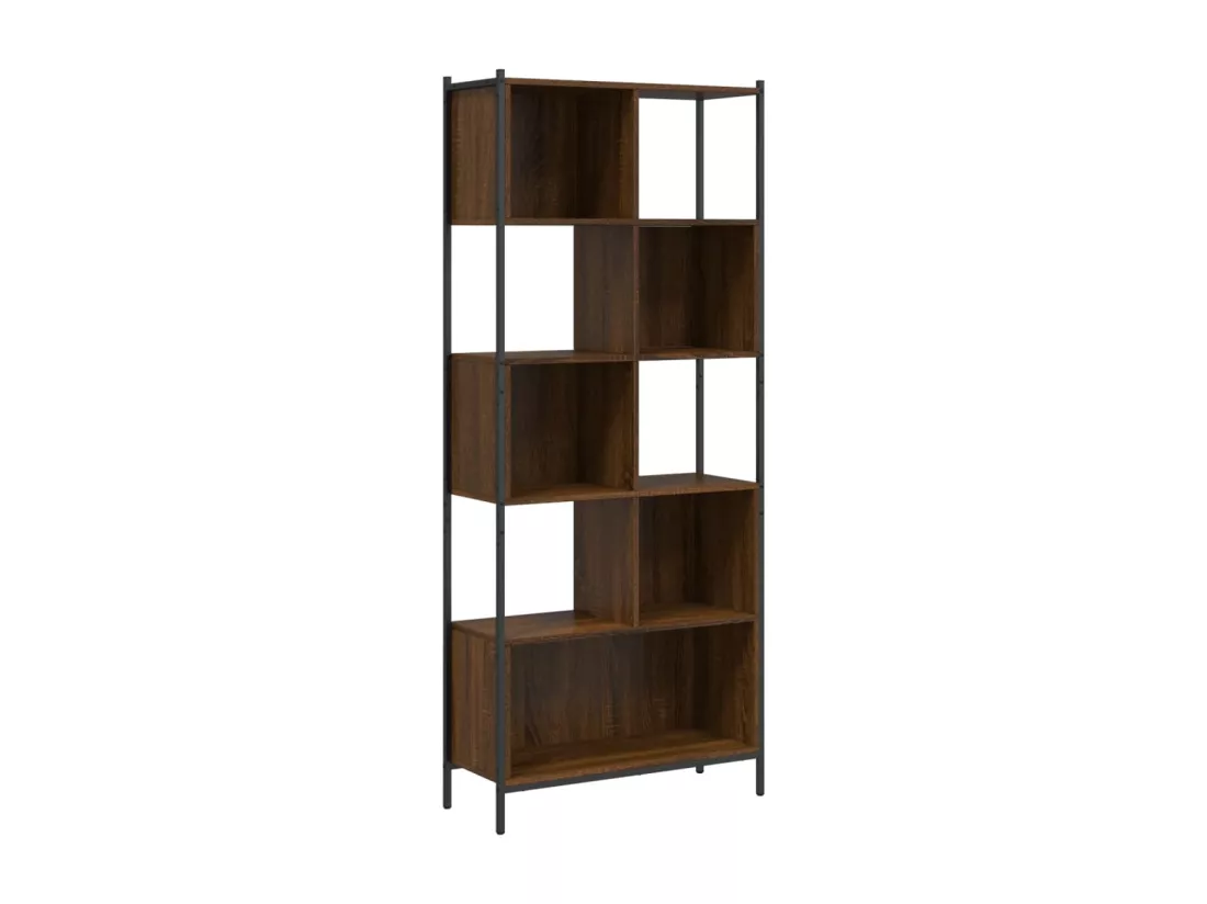 Bibliothèque chêne marron 72x28x172 cm bois d'ingénierie