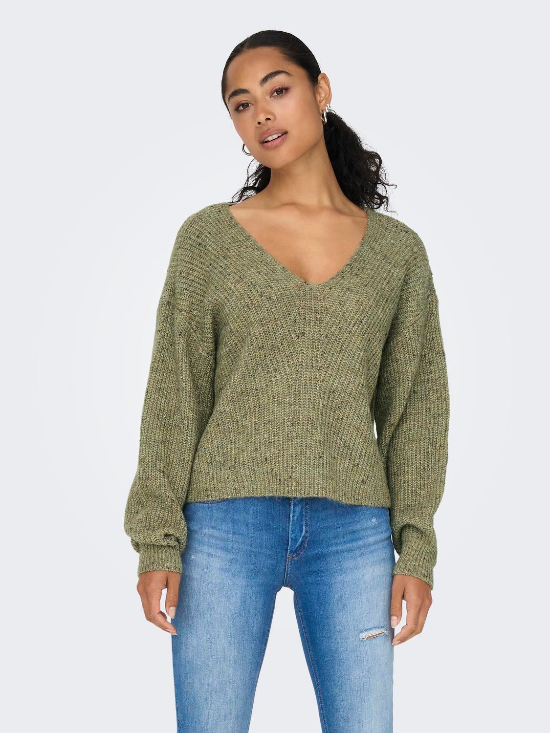 ONLVENEDA Strickpullover Sage Green
