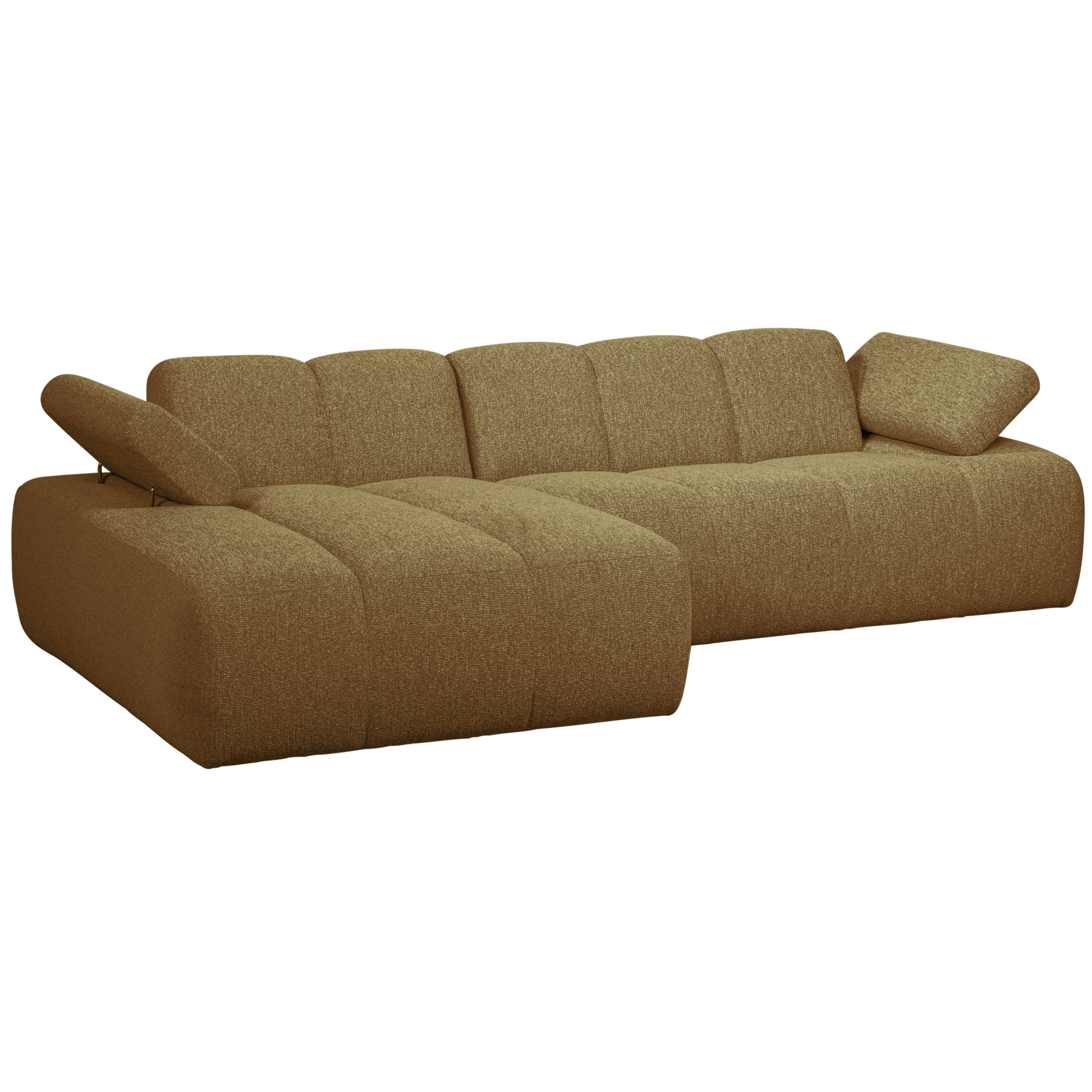 Chaise Longue Mojo Mojo Chaise Longue Links - Bouclé - Geel/Bruin Melange
