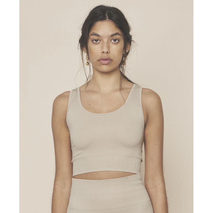 Moonchild Yoga Wear Soft Rib Seamless Crop Top Rain