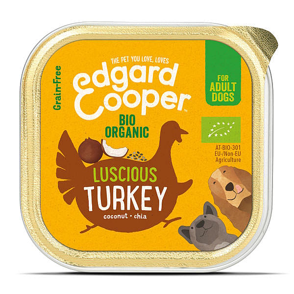 Edgard & Cooper Adult Biologisch Kuipjes Kalkoen 17 x 100 gram
