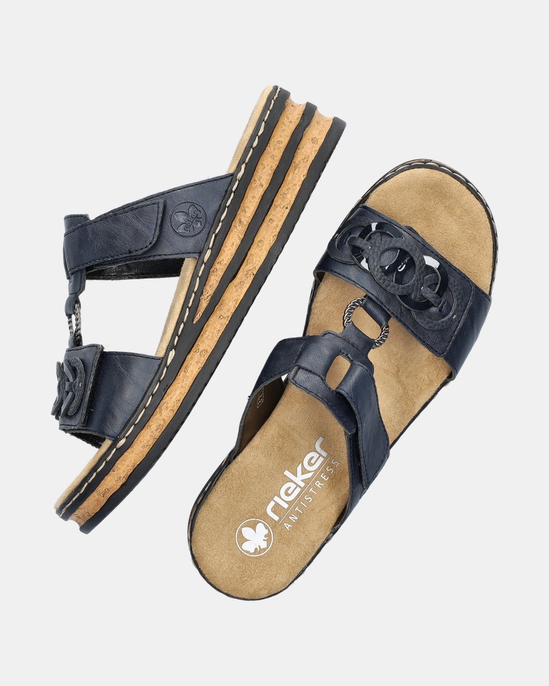 Rieker Slippers  - blauw