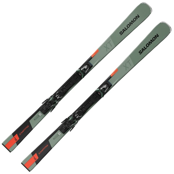 Pack ski SALOMON S/MAX 8 XT + M11 GW OIL GREEN / BLACK / NEON RED