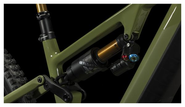 VTT Électrique Tout-Suspendu Cube Stereo Hybrid One55 C:68X TM 750 Shimano Deore XT 12V 750 Wh 29'' Vert Olive 2024