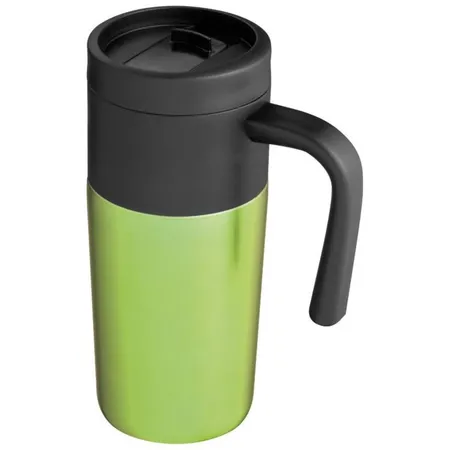 Macma Thermobecher 0,35 Liter, apfelgrün mit schwarzem Deckel