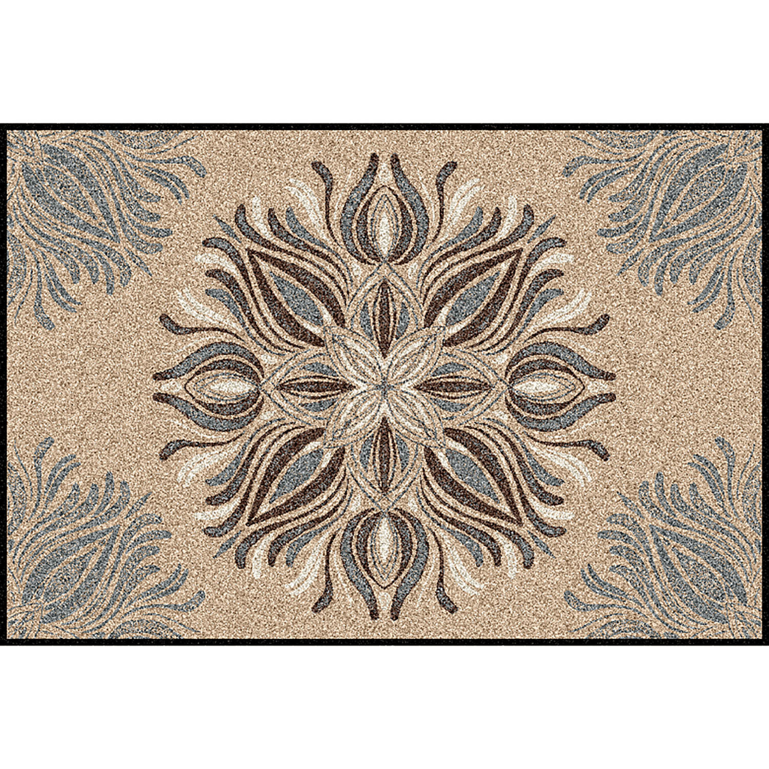 Türmatte Ayana mit einem Mandala-Motiv