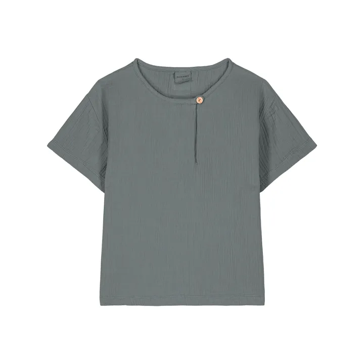 Studio Bohème T-shirt Orso Gaze de Coton | Bleu gris
