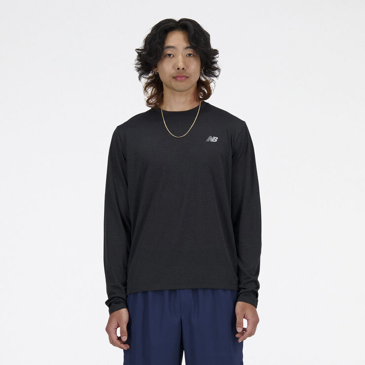 New Balance Athletics Langærmet T-shirt Sort