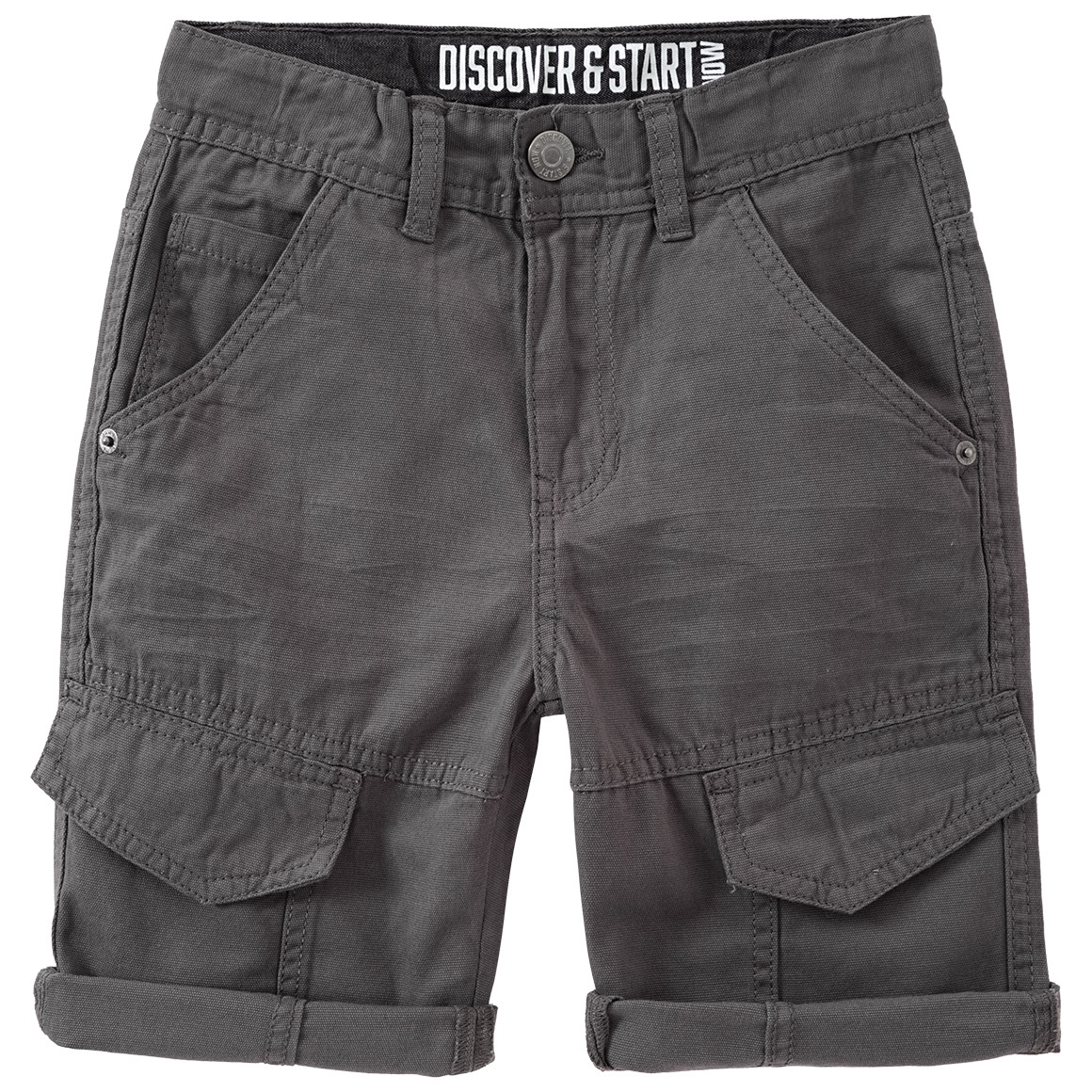 Yigga Jungen Shorts mit verstellbarem Bund dunkelgrau