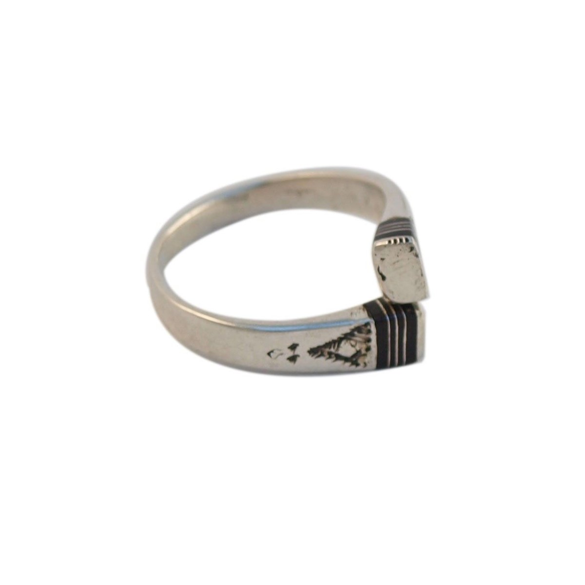 Bague Touareg argent avec ébène