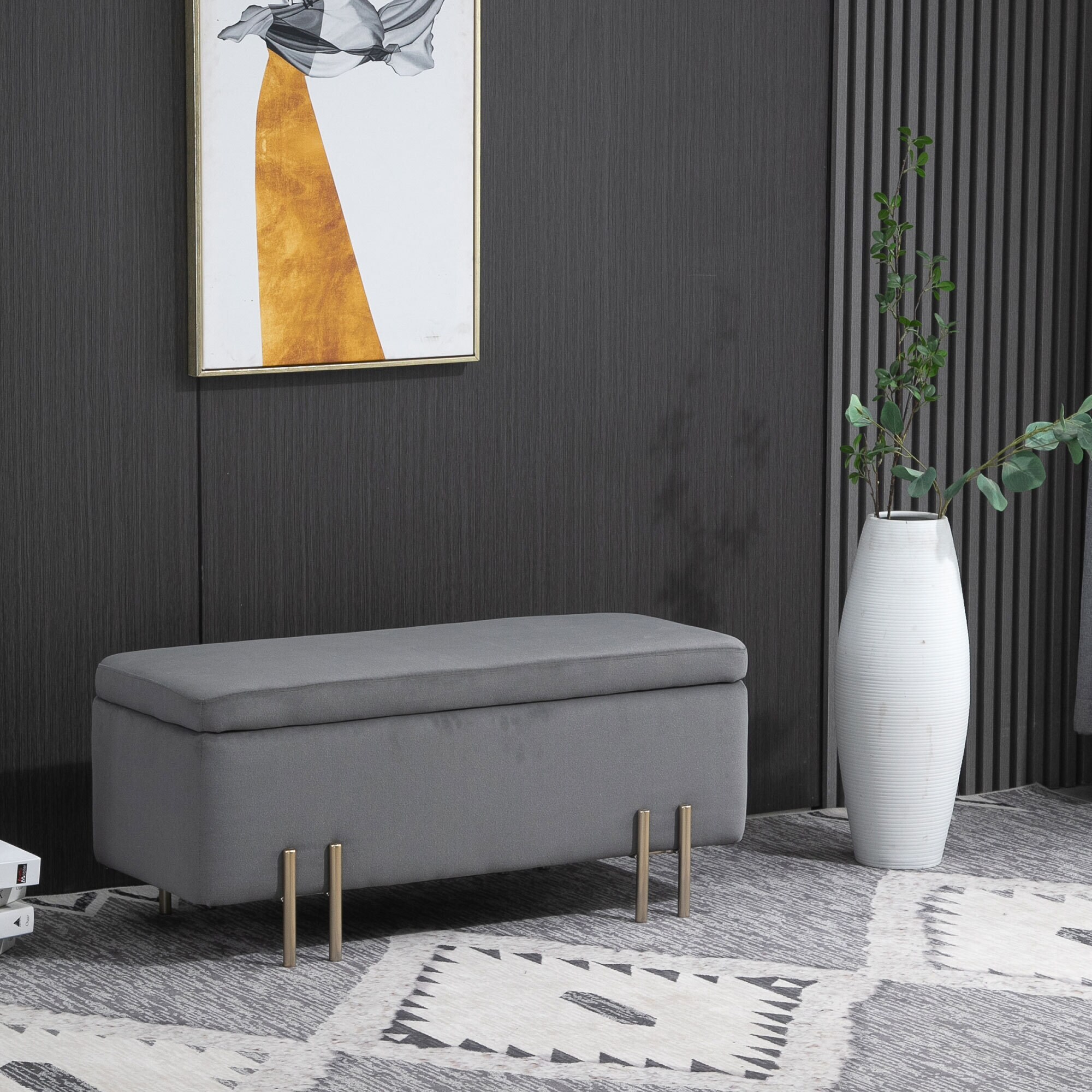 HOMCOM Sitzbank im elegantem Design 100 x 40 x 42 cm (BxTxH)