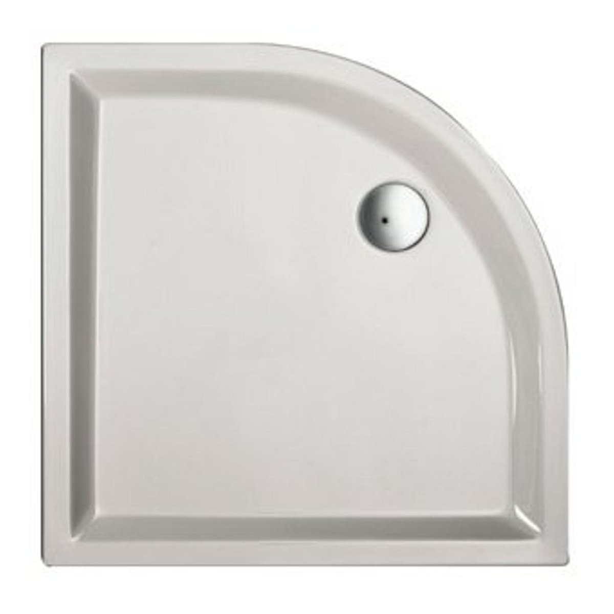 Plieger Liberty douchebak kwartrond 90x90x19cm met paneel en poten wit