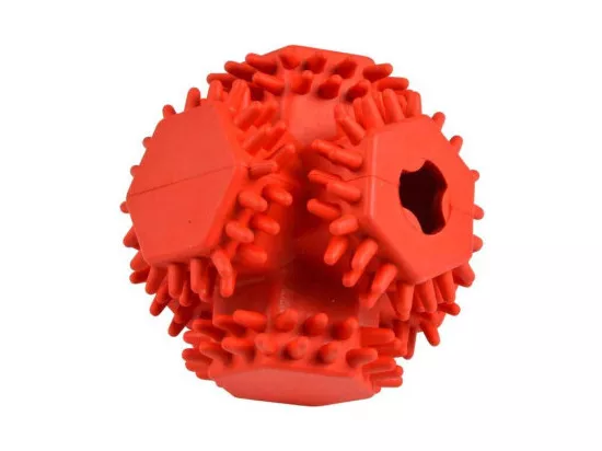 Jouet à macher cube distributeur de friandises - Rouge - D 10 cm