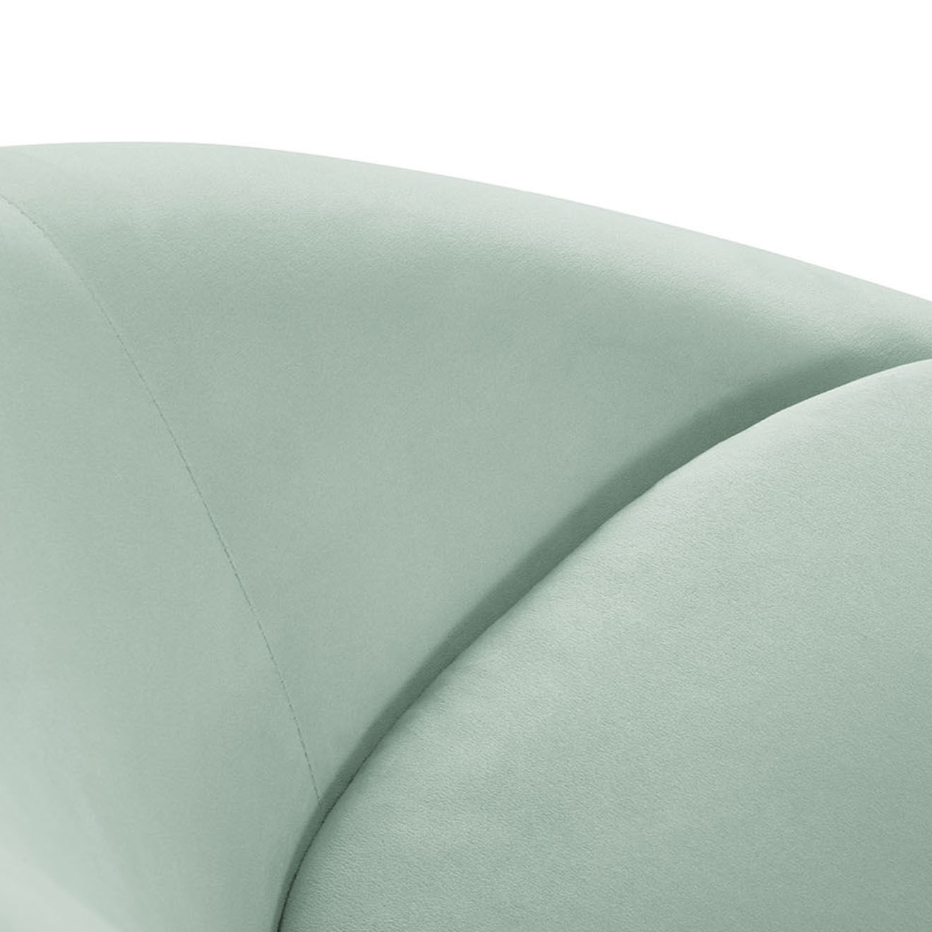 Mazzini Sofas Fauteuil velours petale menthe - 94x90x92 cm