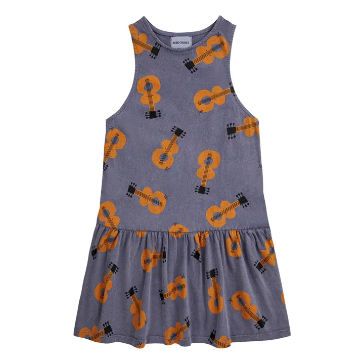 Bobo Choses Robe Coton Bio Guitares | Gris anthracite