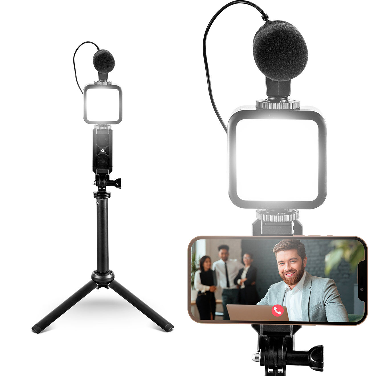 WI-LIGHT Kit Vlogging livestreaming 100 noir