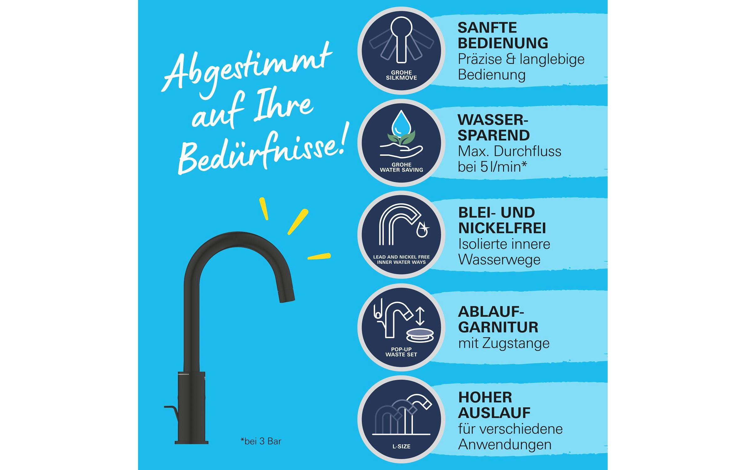 Küchenarmatur Start Mattschwarz<br>Einhand-Spültischbatterie