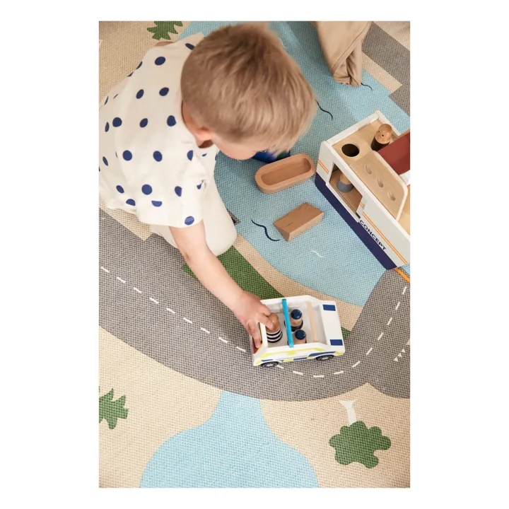 Kid's Concept Voiture de Police en bois | Jaune