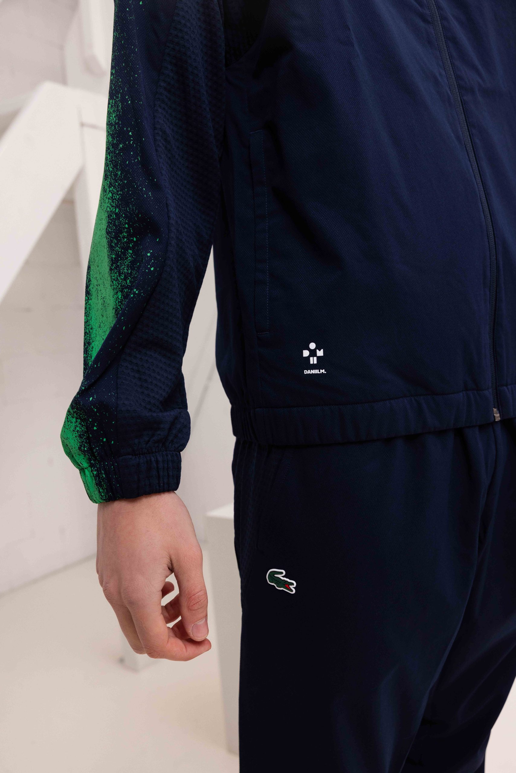 Lacoste Tennis x Daniil Medvedev Trainingspak Heren Donkerblauw/Groen