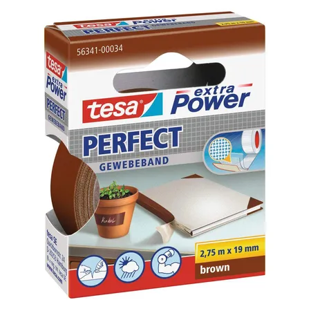 tesa Gewebeband perfect braun 2,75mx19mm