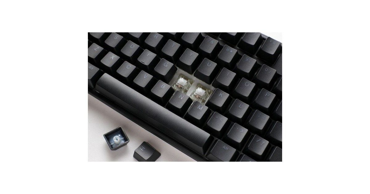 DuckyOne 3 Classic TKL, toetsenbord  (Zwart/wit, US lay-out, Cherry MX Speed Silver, RGB led, Double-shot PBT, Hot-swappable, QUACK Mechanics, 80%)