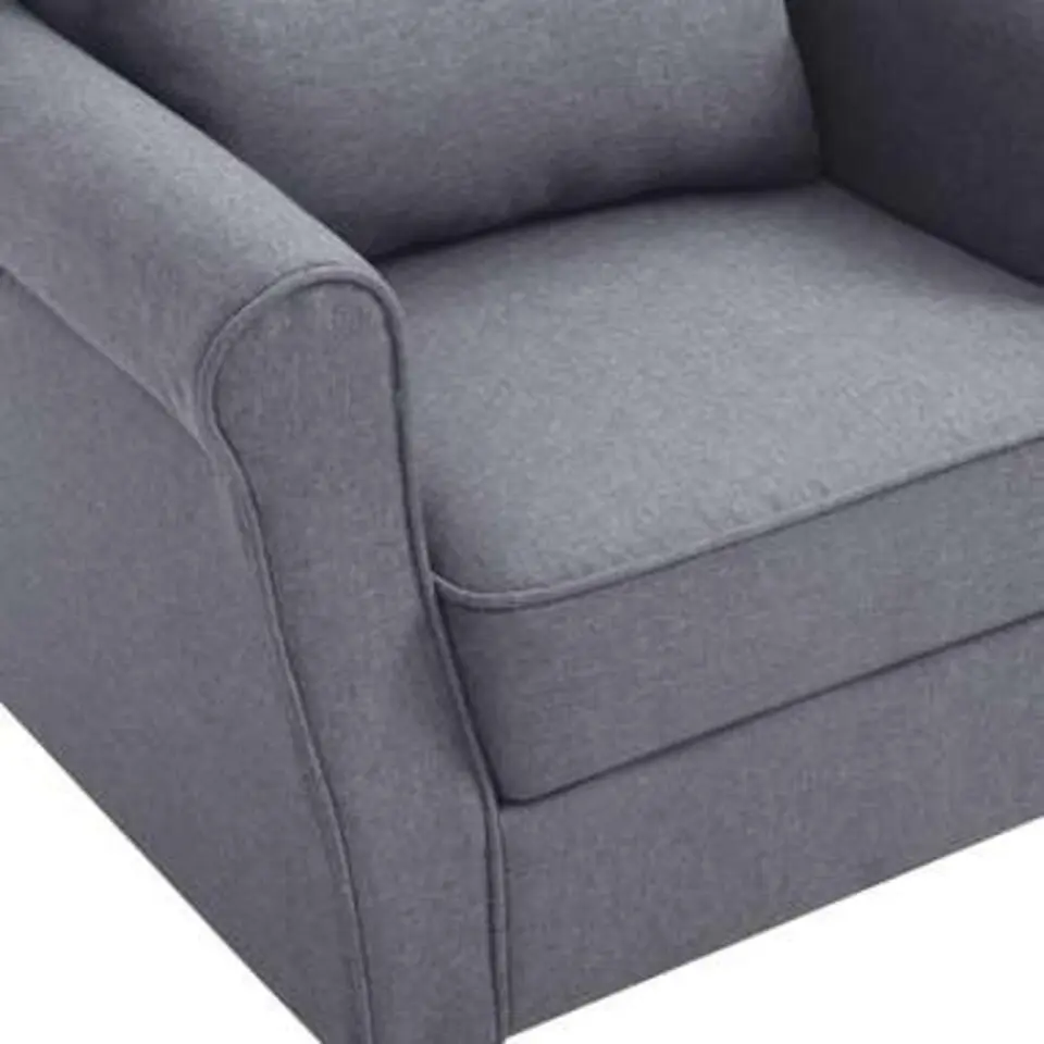 VIDAXL Fauteuil stof donkergrijs