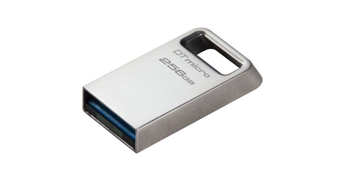 KingstonDataTraveler Micro 256 GB usb-stick  (Zilver, DTMC3G2/256GB, USB 3.2 Gen 1)