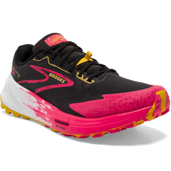 Chaussure trail BROOKS CATAMOUNT 3 W BLACK/DIVA PINK/LEMON CHROME