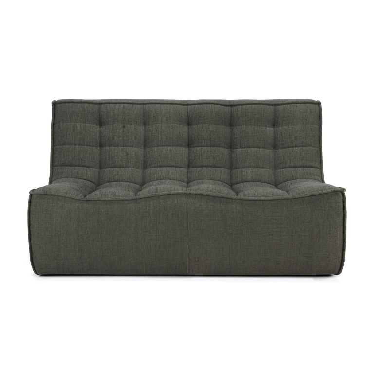 Ethnicraft N701 bank 2-zits Eco fabric Graphite