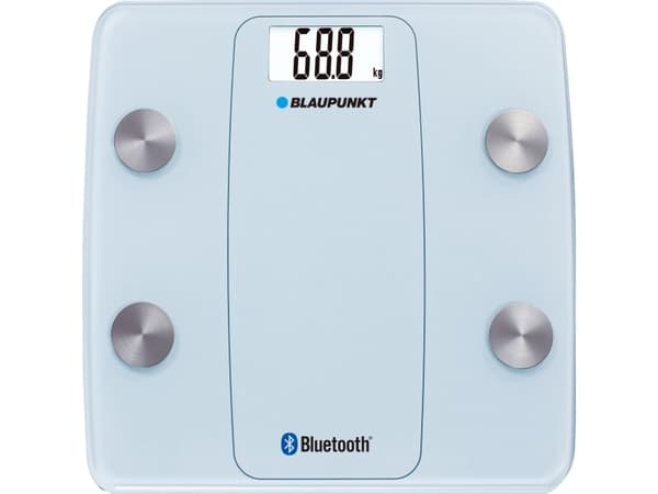Blaupunkt BSM711BT, Elektronisk personvekt, 180 kg, 100 g, Lyseblå, Rektangel, Føtter