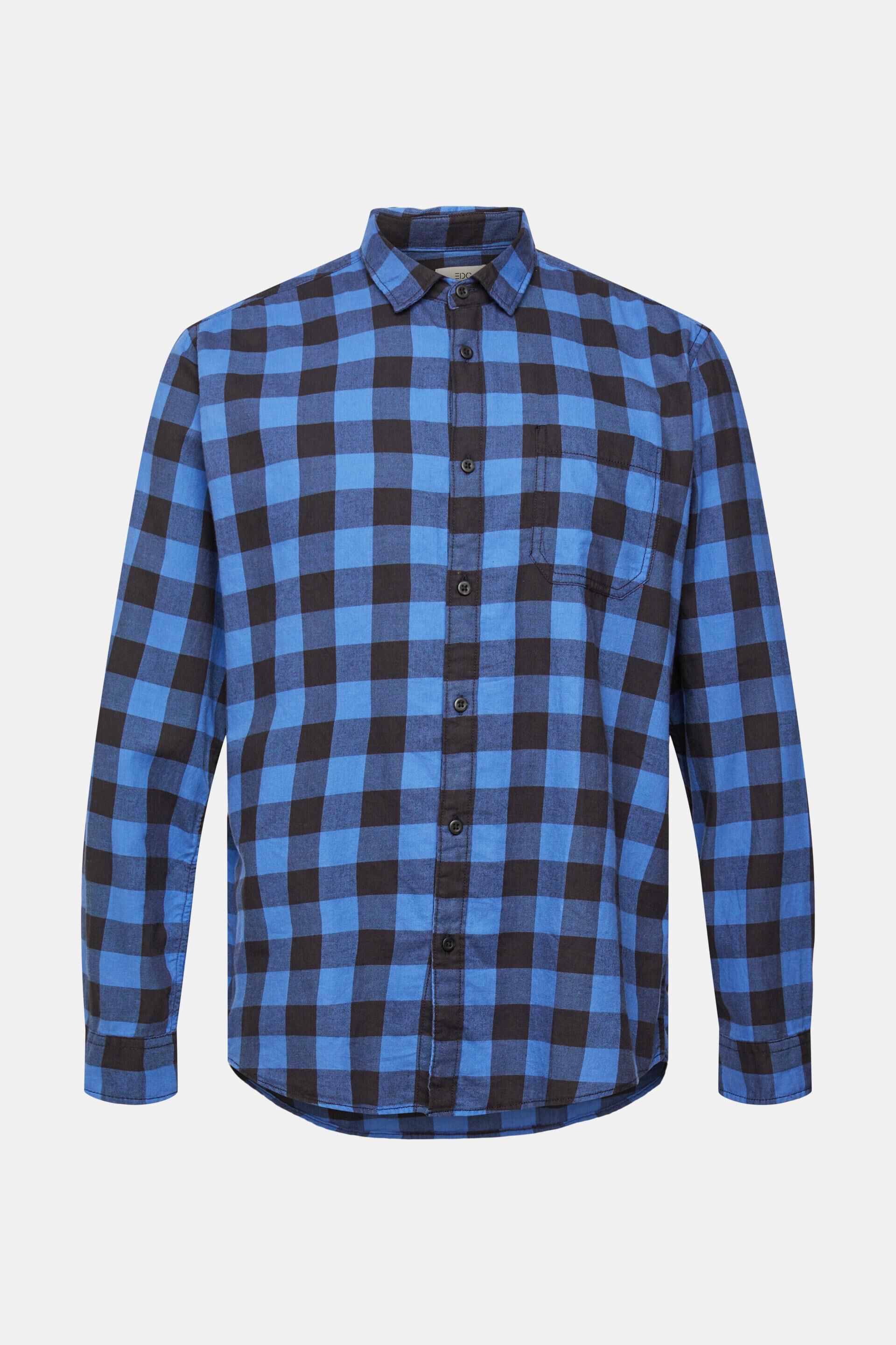 Chemise en flanelle de coton durable à carreaux vichy