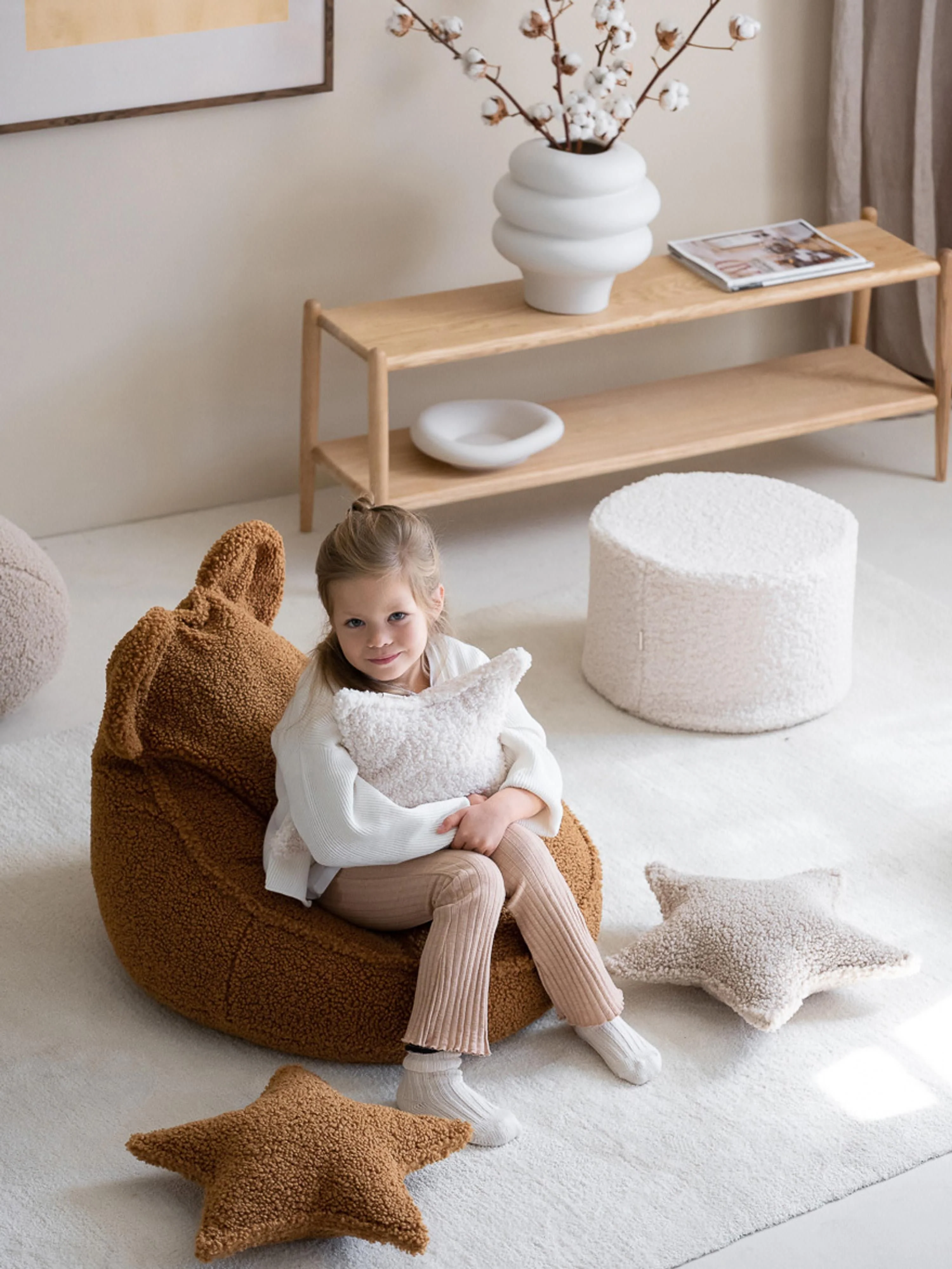 Kinderen teddy knuffelkussen Star