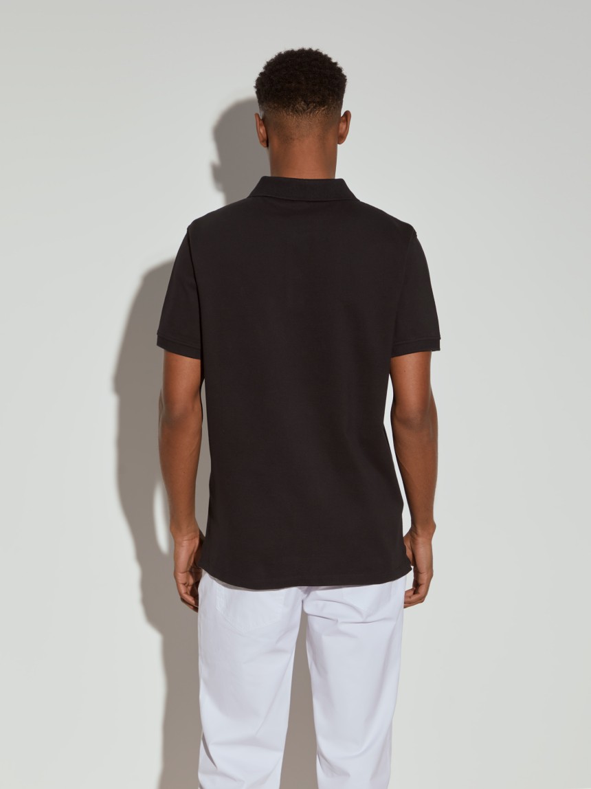Polo piqué regular fit em algodão