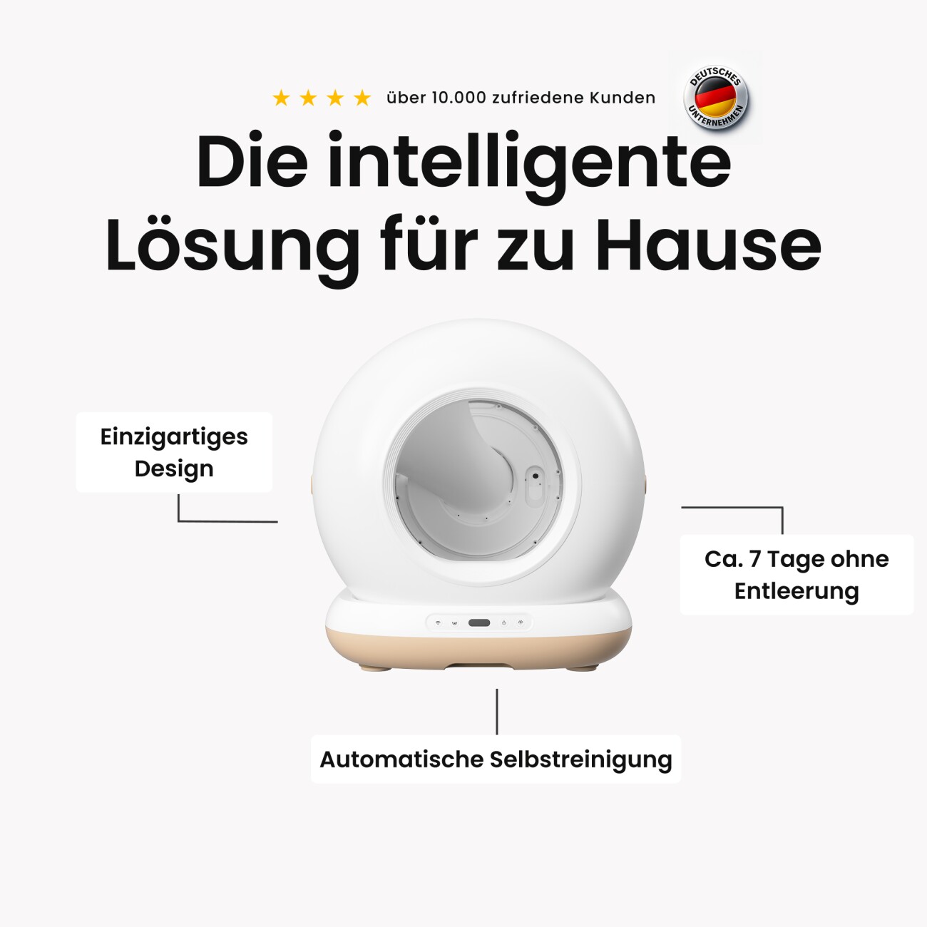 AstroPet Neptune Series smarte Katzentoilette mit App-Steuerung