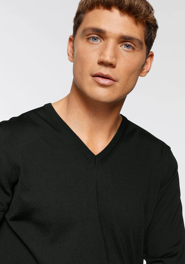 OLYMP V-Ausschnitt-Pullover »OLYMP Strick Casual« klassischer Strickpullover
